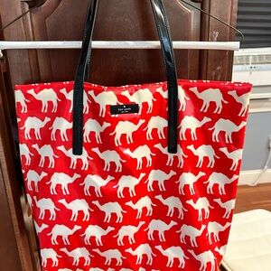 Kate spade one of a kind camel print tote bag